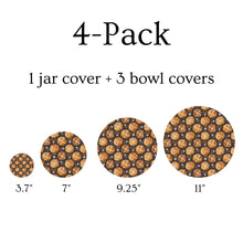 Load image into Gallery viewer, Black Sourdough Premium Cotton Bowl Covers (4-Pack)