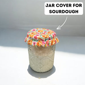 Spring Floral Sourdough Premium Cotton Bowl Covers (4-Pack)