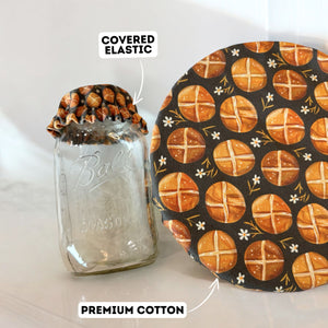 Black Sourdough Premium Cotton Bowl Covers (4-Pack)