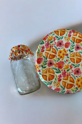 Spring Floral Sourdough Premium Cotton Bowl Covers (4-Pack)