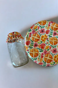 Spring Floral Sourdough Premium Cotton Bowl Covers (4-Pack)